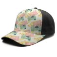 thumbnail image 1 of Design Pattern Baseball Cap – Stylish Spliced Design Adjustable Trucker Hat with Full Print Front & Brim, Breathable Cotton Blend Snapback for Sports, Travel & Daily Wear, 1 of 3