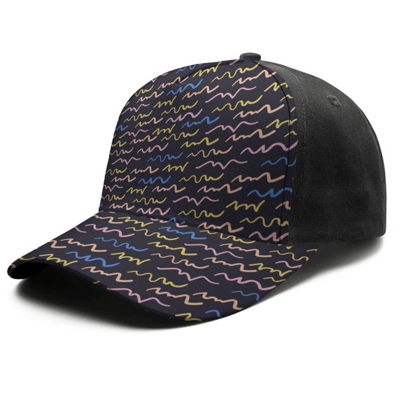 Design Pattern Baseball Cap – Stylish Spliced Design Adjustable Trucker Hat with Full Print Front & Brim, Breathable Cotton Blend Snapback for Sports, Travel & Daily Wear