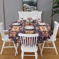 thumbnail image 1 of Design Pattern Round Tablecloth 60 Inch – Waterproof Polyester Table Cover with Full Print Design, Wrinkle Resistant & Washable for Kitchen Dining Party Decor, 1 of 6