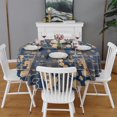 thumbnail image 1 of Design Pattern Round Tablecloth 60 Inch – Waterproof Polyester Table Cover with Full Print Design, Wrinkle Resistant & Washable for Kitchen Dining Party Decor, 1 of 6