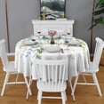 thumbnail image 1 of Design Pattern Round Tablecloth 60 Inch – Waterproof Polyester Table Cover with Full Print Design, Wrinkle Resistant & Washable for Kitchen Dining Party Decor, 1 of 6