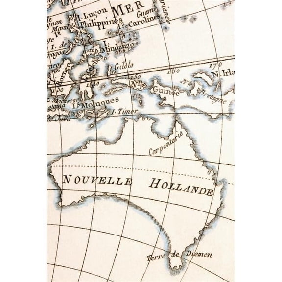 Design Pics Australia Circa 1760 From Atlas De Toutes Les Parties Connues Du Globe Terrestre by Cartographer Rigobert Bonne Published Geneva Circa 1760 Poster Print - 12 x 18