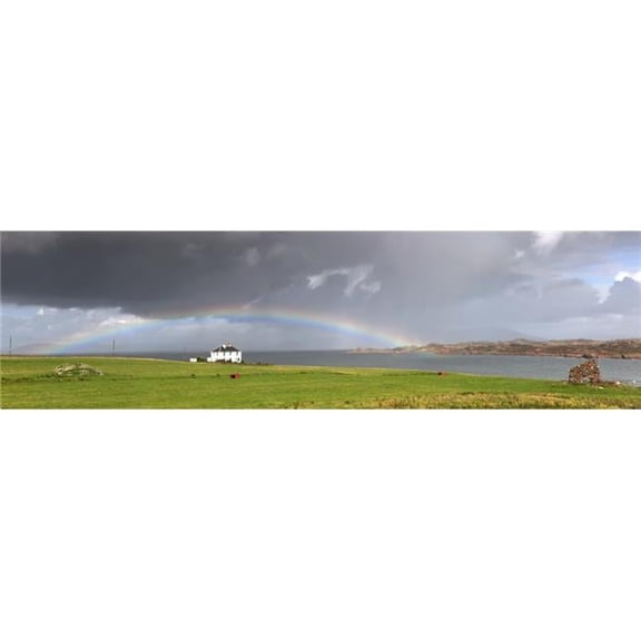 Design Pics DPI1863833 Rainbow Island of Iona Scotland Poster Print, 41 x 11