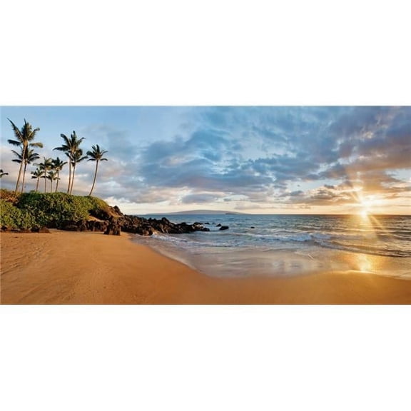 Design Pics DPI1975239LARGE Hawaii Maui Makena Secret Beach At Sunset Poster Print, 44 x 21 - Large