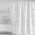 thumbnail image 1 of Design Plastic Shower Curtain - Marble Style, PEVA Shower Curtain with Eyelets and Hooks, Waterproof Lightweight Standard Size Bathroom Curtain (2PC), 1 of 6