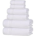 thumbnail image 1 of All Design Quick-Dry, Soft & High Absorbent Bath Towels Cotton Turkish Bath Towel Set of 6 | Daily Use 100% Cotton Towels for Bathroom, Airbnb, Gym & More | Bathroom Towels Set (6 Pcs, White), 1 of 5