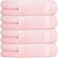 thumbnail image 1 of All Design Quick-Dry, Soft & High Absorbent Hand Towels 16"x29" Cotton Turkish Hand Towel Set of 4 | Daily Use 100% Cotton Towels for Bathroom, Airbnb, Gym & More | Bathroom Hand Towels (4 Pcs, Pink), 1 of 4