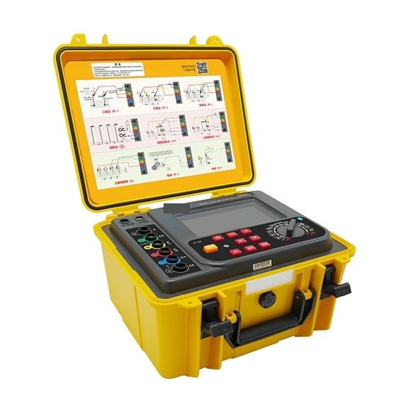Design Resistance Tester Waterproof Double Clamp Ground Resistance Meter Test Tool With Big Screen ,Easy to Use
