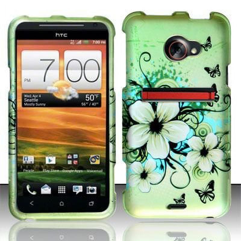 Design Rubberized Hard Case for HTC EVO 4G LTE - Green Hawaiian Flower -  Walmart.com