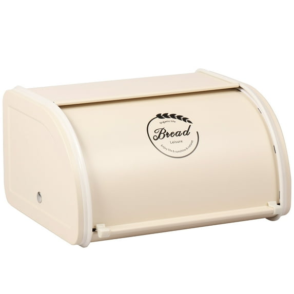 Design Rustic Bread Box Farmhouse Vintage Enamelware Countertop Bread Bin Modern Metal Bread Box for Kitchen Countertop