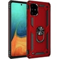 thumbnail image 1 of Design for Samsung A71 5G Case(not for A72), Military Grade Heavy Duty Rugged Dual Layers Full Body Shockproof with Ring Kickstand Magnet Back Cover Bumper(no Screen Protector) Red, 1 of 10
