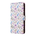 thumbnail image 1 of Design for Samsung Galaxy A32 5G 6.5 Inch Wallet Case with Kickstand Card Slots Bracket Magnetic Clasp Phone Cover, Flower Pattern Soft TPU Drop Resistant Wrist Strap Flip Folio Case,Butterfly Flower, 1 of 8