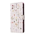 thumbnail image 1 of Design for Samsung Galaxy A32 5G 6.5 Inch Wallet Case with Kickstand Card Slots Bracket Magnetic Clasp Phone Cover, Flower Pattern Soft TPU Drop Resistant Wrist Strap Flip Folio Case,Dried Flowers, 1 of 8