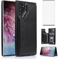 thumbnail image 1 of Design for Samsung Galaxy Note 10 Plus/10+ Wallet Case,PU Leather Phone Cases with Screen Protector Card Holder,Stand Shockproof Flip Protective Cover for Women Men Girls 6.8 inch Black, 1 of 12