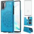 thumbnail image 1 of Design for Samsung Galaxy Note 10 Plus/10+ Wallet Case,PU Leather Phone Cases with Screen Protector Card Holder,Stand Shockproof Flip Protective Cover for Women Men Girls 6.8 inch Blue, 1 of 11