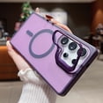thumbnail image 1 of Design for Samsung Galaxy S25 Ultra Magnetic Case,With Contractible Metal Camera Ring Stand,Shockproof Heavy Duty Translucent Skinfeel Ultra Slim Phone Case For Samsung Galaxy S25 Ultra,Darkpurple, 1 of 8