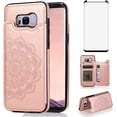 thumbnail image 1 of Design for Samsung Galaxy S8 Plus/S8+ Wallet Case,PU Leather Phone Cases with Screen Protector Card Holder,Stand Flip Shockproof Flip Protective Cover for Glaxay S8plus S 8 8plus Rose Gold, 1 of 6