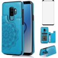 thumbnail image 1 of Design for Samsung Galaxy S9 Plus/S9+ Wallet Case,PU Leather Phone Cases with Screen Protector Card Holder,Stand Flip Shockproof Flip Protective Cover for Glaxay S9+ 9S 9+ Men 6.2 inch Blue, 1 of 11