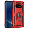 thumbnail image 1 of Design for Samsung S10E Case Military Grade Heavy Duty Armor Rugged Dual Layer Full Body Shockproof Screen Camera Protection Built-in Ring Kickstand Magnetic Hard Back Case for Men Red, 1 of 9