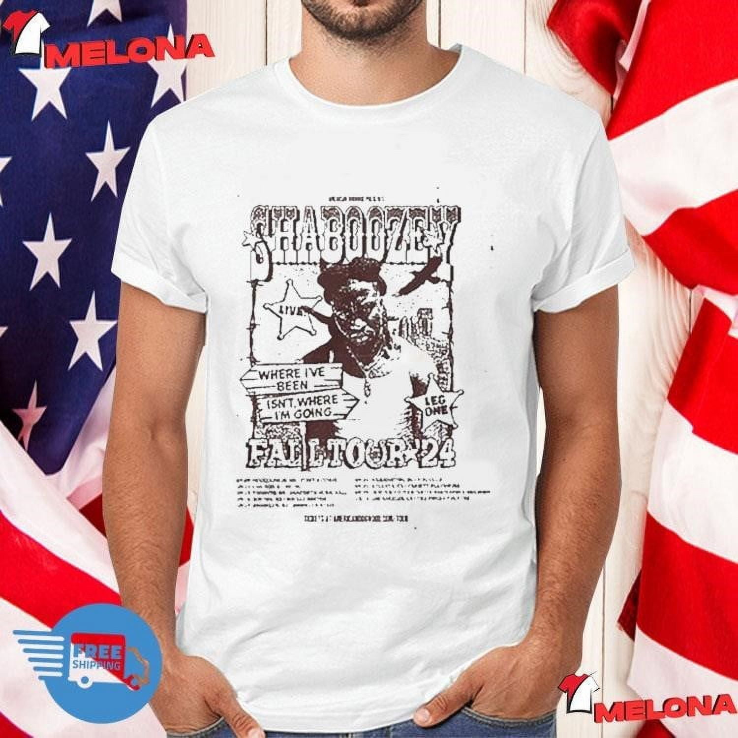 Design Shaboozey Fall Tour 2024 Tour Date Fan Gifts T Shirt