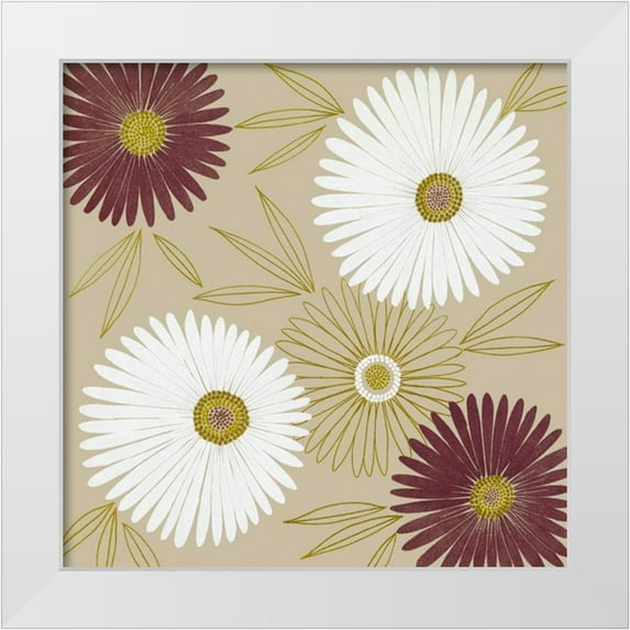 Design Show 12x12 White Modern Wood Framed Museum Art Print Titled - Flurry II