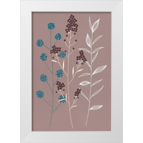 Design Show 13x18 White Modern Wood Framed Museum Art Print Titled - Shiny Blue II