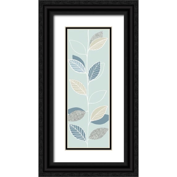 Design Show 14x32 Black Ornate Wood Framed with Double Matting Museum Art Print Titled - Blue Pageant I
