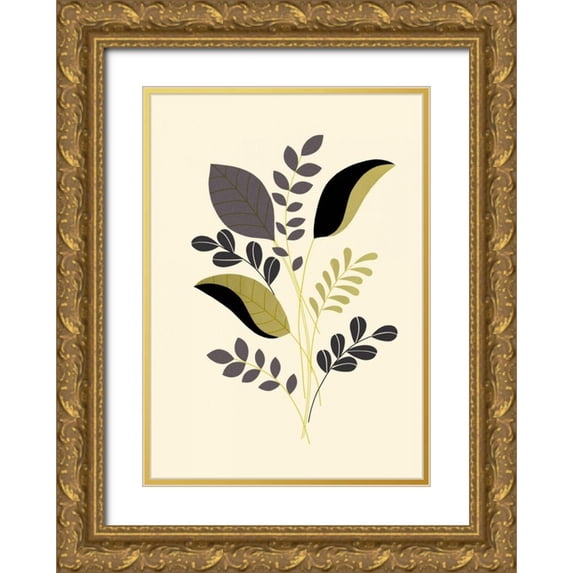 Design Show 24x32 Gold Ornate Wood Framed with Double Matting Museum Art Print Titled - Citrus Stems II