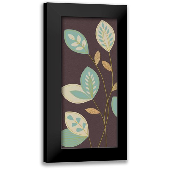 Design Show 8x14 Black Modern Framed Museum Art Print Titled - Blue Flutter II
