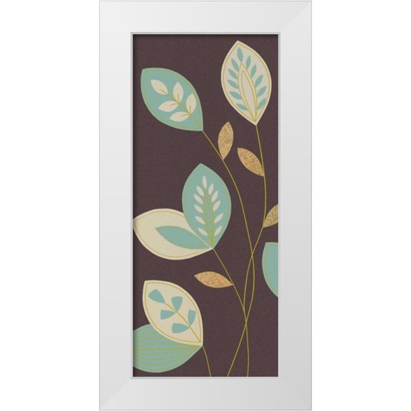 Design Show 8x14 White Modern Wood Framed Museum Art Print Titled - Blue Flutter II