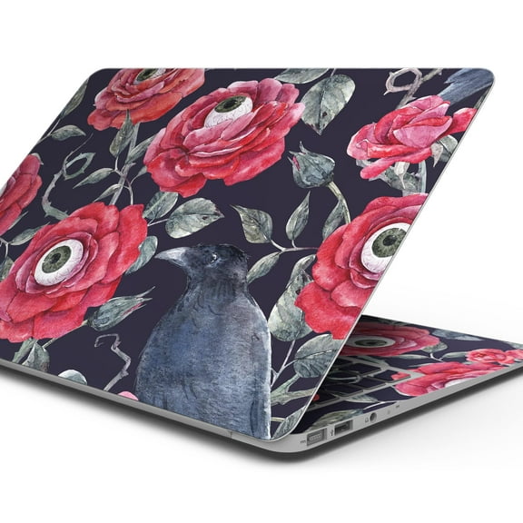 Design Skinz Abstract Roses with Eyes Full-Body Wrap Scratch Resistant Decal Skin-Kit Compatible with MacBook 14" Pro M1 (A2442)