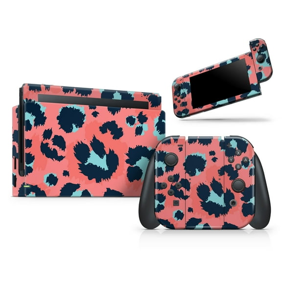 Design Skinz Compatible Nintendo 2DS XL Skin Decal Protective Scratch Cover Leopard Coral and Teal V23