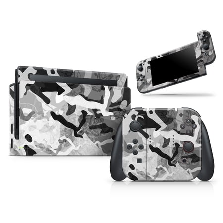 Design Skinz Compatible Nintendo Switch Console Bundle Skin Decal Cover Desert Snow Camouflage V2