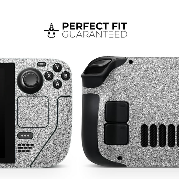 Design Skinz - Compatible with Steam Deck - Skin Decal Protective Scratch-Resistant Removable Vinyl Wrap Cover - Sparkling Silver Ultra Metallic Glitter