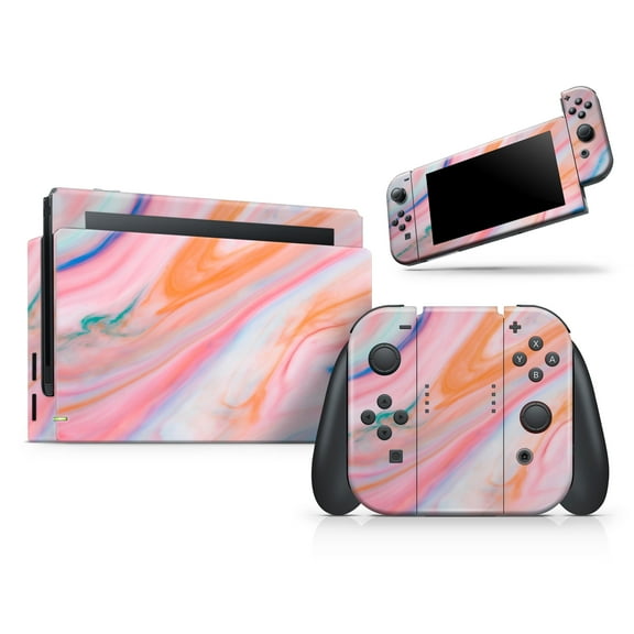 Design Skinz - Compatible with Nintendo 2DS XL - Skin Decal Protective Scratch-Resistant Removable Vinyl Wrap Cover - Magical Coral Marble V5