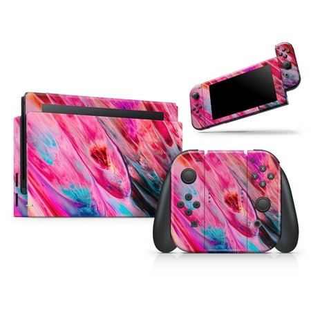 Design Skinz - Compatible with Nintendo Switch Console Bundle - Skin Decal Scratch-Resistant Removable Vinyl Wrap Cover - Liquid Abstract Paint V67