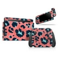 thumbnail image 1 of Design Skinz - Compatible with Nintendo Switch Console + Joy‑Con - Skin Decal Protective Removable Vinyl Wrap Cover - Leopard Coral and Teal V23, 1 of 5