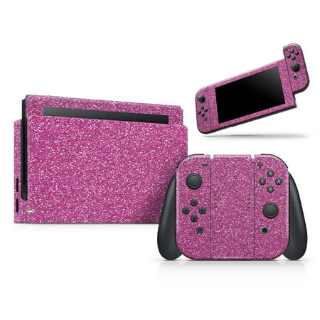 Design Skinz - Compatible with Nintendo Switch Console + Joy-Con - Skin Decal Protective Removable Vinyl Wrap - Sparkling Pink Ultra Metallic Glitter