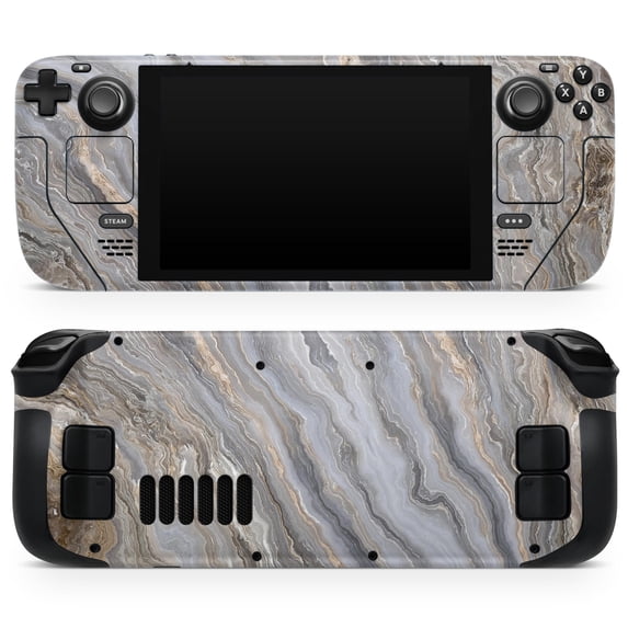 Design Skinz - Compatible with Steam Deck - Skin Decal Protective Scratch-Resistant Removable Vinyl Wrap Cover - Agate Marble Slate V3