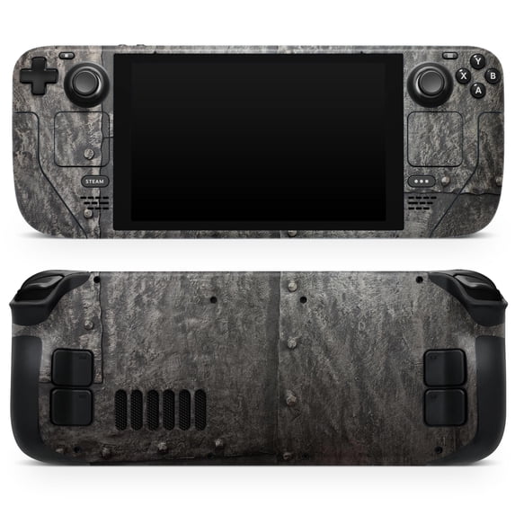 Design Skinz - Compatible with Steam Deck - Skin Decal Protective Scratch-Resistant Removable Vinyl Wrap Cover - Bolted Steel Plates
