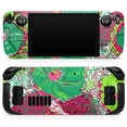 thumbnail image 1 of Design Skinz - Compatible with Steam Deck - Skin Decal Protective Scratch-Resistant Removable Vinyl Wrap Cover - Bright Pink and Green Flowers, 1 of 5