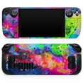 thumbnail image 1 of Design Skinz - Compatible with Steam Deck - Skin Decal Protective Scratch-Resistant Removable Vinyl Wrap Cover - Neon Splatter Universe, 1 of 5