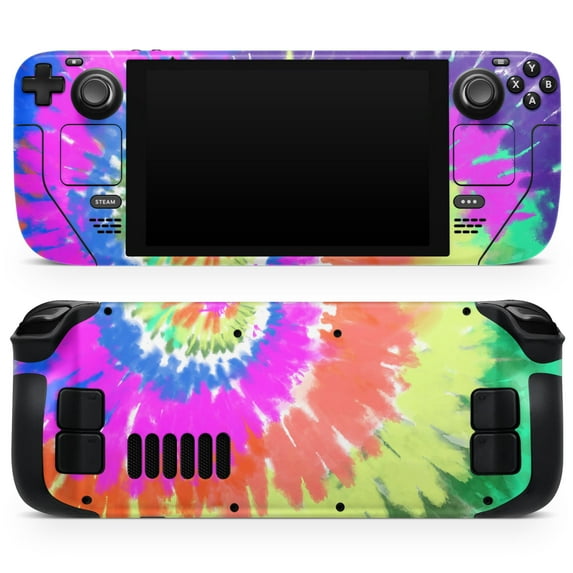 Design Skinz - Compatible with Steam Deck - Skin Decal Protective Scratch-Resistant Removable Vinyl Wrap Cover - Spiral Tie Dye V1