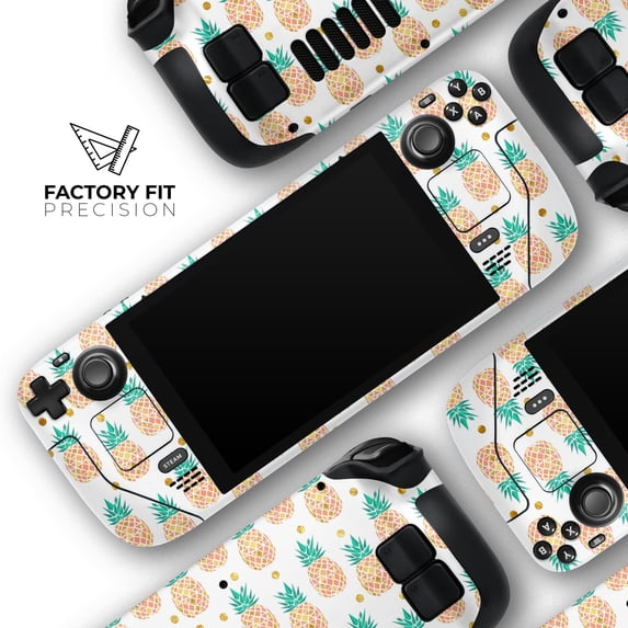 Design Skinz - Compatible with Steam Deck - Skin Decal Protective Scratch-Resistant Removable Vinyl Wrap Cover - Tropical Summer Pineapple v1