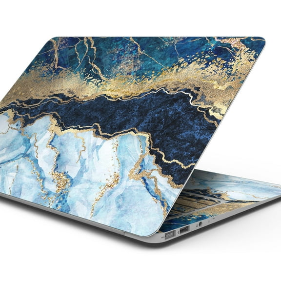 Design Skinz Foiled Marble Agate Full-Body Wrap Scratch Resistant Decal Skin-Kit Compatible with MacBook 13" Pro w/TB (A1706)