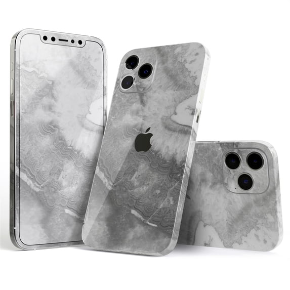 Design Skinz Gray Slate Marble V26 Full Body Skin Decal Wrap Kit Compatible with Apple iPhone 12 Pro (Screen Trim & Back Skin)
