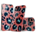 thumbnail image 1 of Design Skinz Leopard Coral and Teal V23 Full Body Skin Decal Wrap Kit Compatible with Apple iPhone 6 Plus/6S Plus (Screen Trim & Back Skin), 1 of 5
