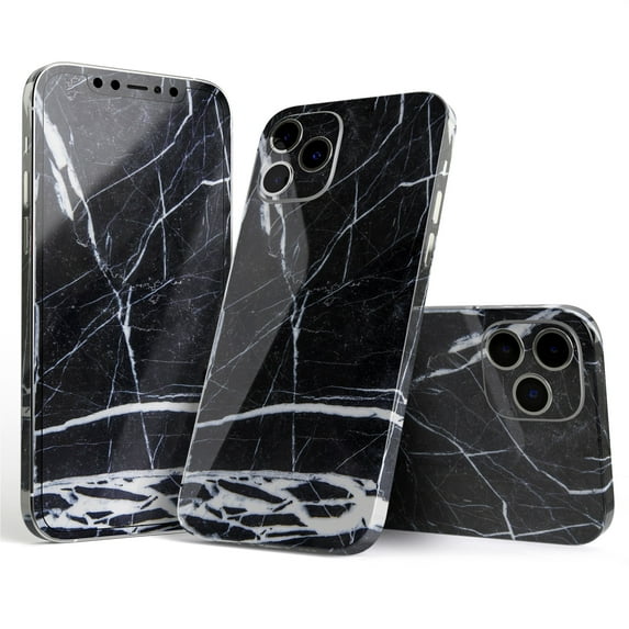 Design Skinz Natural Black & White Marble Stone Full Body Skin Decal Wrap Kit Compatible with Apple iPhone 7 Plus (Screen Trim & Back Skin)