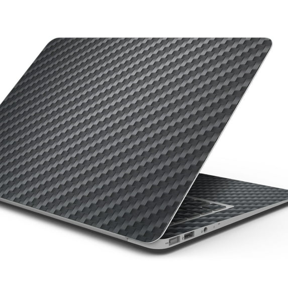 Design Skinz Textured Black Carbon Fiber Full-Body Wrap Scratch Resistant Decal Skin-Kit Compatible with MacBook 13" Air M1 (A2337)