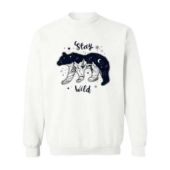 Design Stay Wild Sweatshirt Men -Image by Shutterstock, Male x-Large